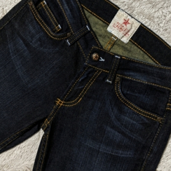 Peoples Liberation Jeans Bella Star Anthropologie Gold Star Luxury Long Bohemian - Picture 3 of 16